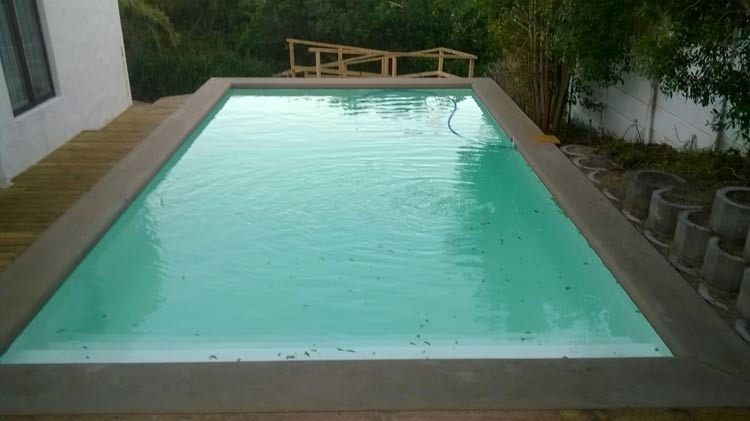 Swimming Pool Build with Hand Moulded Copings