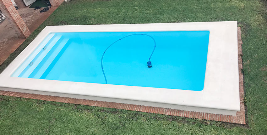 White Fiberglass Pool