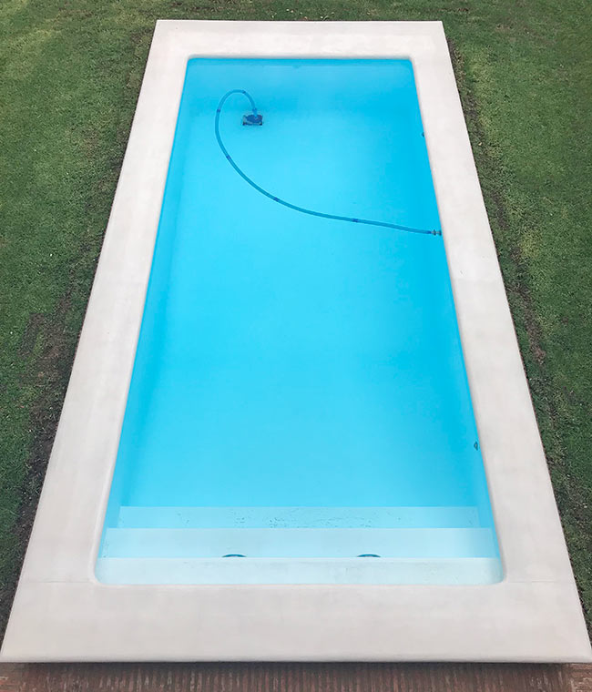 White Fiberglass Swimming Pool